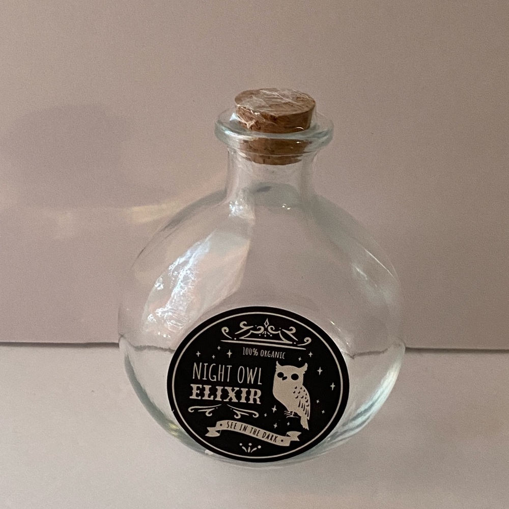 Target Bullseye Playground glass potion bottle night owl elixir collectible